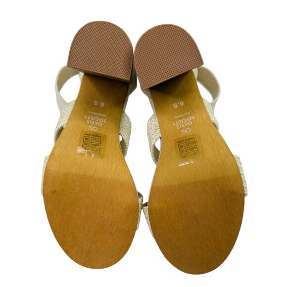 Oasis Society Presleym Lifted Heel Sandals - Size 6.5 - Beige - Picture 7 of 9
